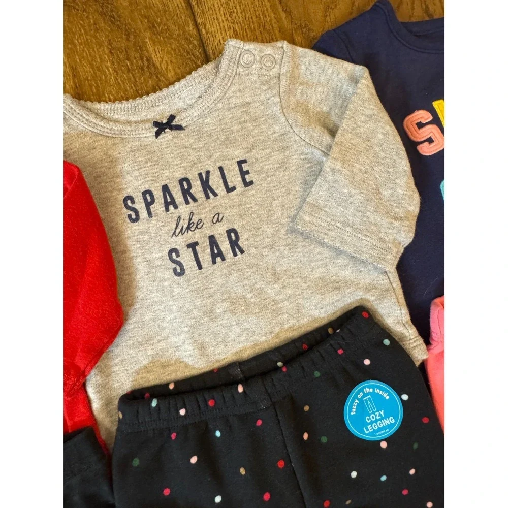 Baby Girl 3 Months Outfits Pants Shirts Bodysuits Long Sleeve Clothes Lot Bestie - Picture 8 of 15
